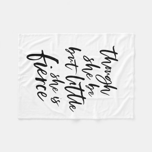 Brush Script Little Aber Fierce William Shakespear Fleecedecke (Vorderseite (Horizontal))