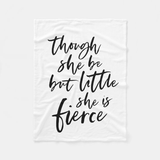 Brush Script Little Aber Fierce William Shakespear Fleecedecke (Vorderseite)