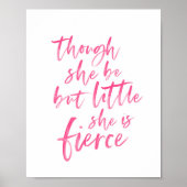Brush Script Little Aber Fierce William Shakespear Poster (Vorne)