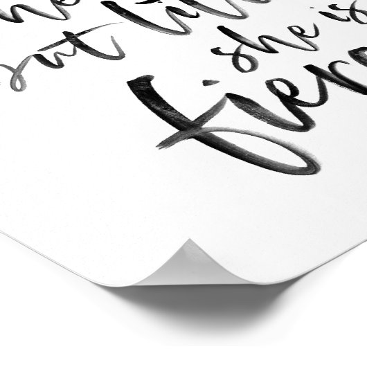 Brush Script Little Aber Fierce William Shakespear Poster (Ecke)