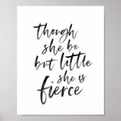 Brush Script Little Aber Fierce William Shakespear Poster (Vorne)