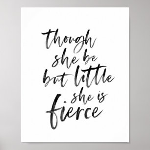 Brush Script Little Aber Fierce William Shakespear Poster