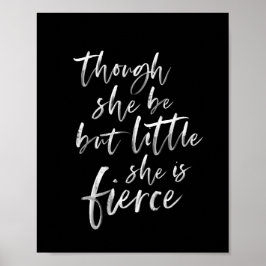 Brush Script Little Aber Fierce William Shakespear Poster