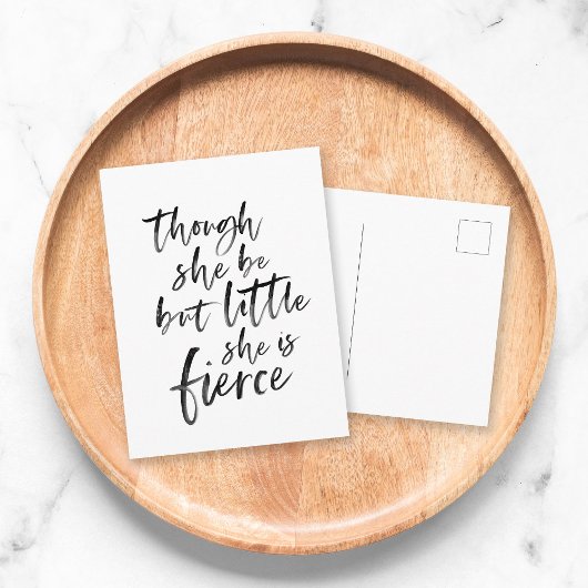 Brush Script Little Aber Fierce William Shakespear Postkarte
