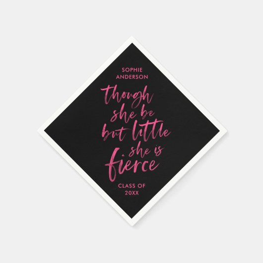 Brush Script Little Aber Fierce William Shakespear Serviette (Ecke)