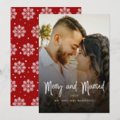 Brush Script Merry & Married Couples Weihnachten (Vorne/Hinten)