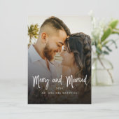 Brush Script Merry & Married Couples Weihnachten (Stehend Vorderseite)
