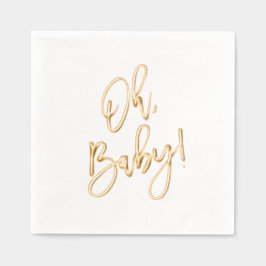 Brush Script Oh Baby Dusche Servietten Mit Folie