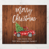 Brush Script Rustic Wohn Weihnachtsmann Vintager L Bierflaschenetikett (Einzelnes Label)