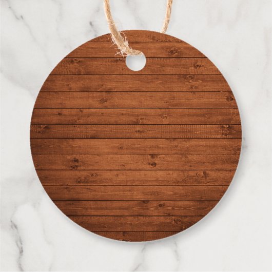 Brush Script Rustic Wohnen Weihnachten Geschenkanhänger (Rückseite)