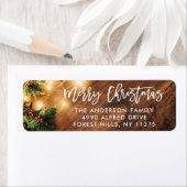 Brush Script Rustic Wood Christmas String Lights (Insitu)