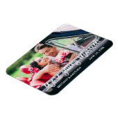 Brush Script Save the Date Wir werden heiraten Magnet (Linke Seite)