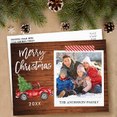Brush Script Sofortiges Foto Weihnachtsbänder Truc Postkarte
