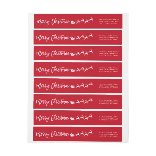 Brush Script Star Weihnachten Rücksendeadresse (Bogen)