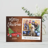Brush Script Truck Instant Foto Wohnen Weihnachten (Stehend Vorderseite)