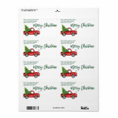 Brush Script Vintag Truck Christmas Green Mailing (Vorne)