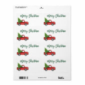 Brush Script Vintag Truck Green Christmas Mailing (Vorne)