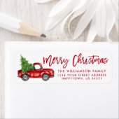 Brush Script Vintag Truck Weihnachten Rot (Insitu)