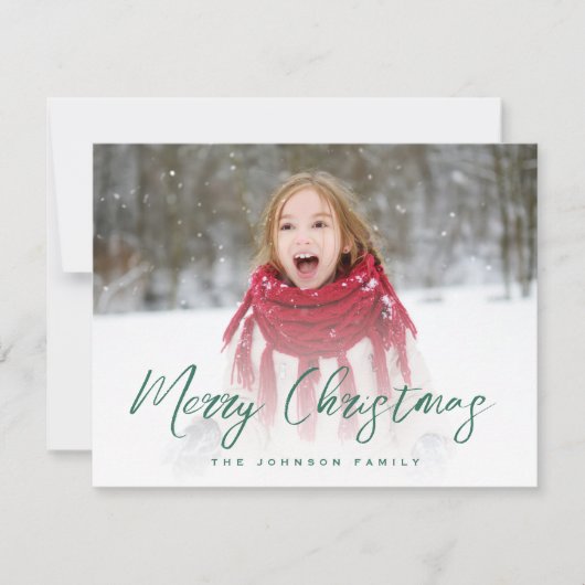 Brush Script Voll Foto Weihnachten (Vorderseite)