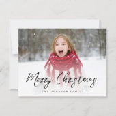 Brush Script Voll Foto Weihnachten (Vorderseite)