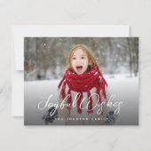 Brush Script Voll Foto Weihnachten (Vorderseite)