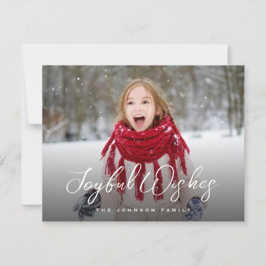 Brush Script Voll Foto Weihnachten (Vorderseite)