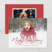 Brush Script Voll Foto Weihnachten (Vorne/Hinten)