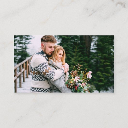 Brush Script Wedding Website QR Foto Green Begleitkarte (Rückseite)