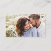 Brush Script Wedding Website QR Foto Periwinkle Begleitkarte (Rückseite)