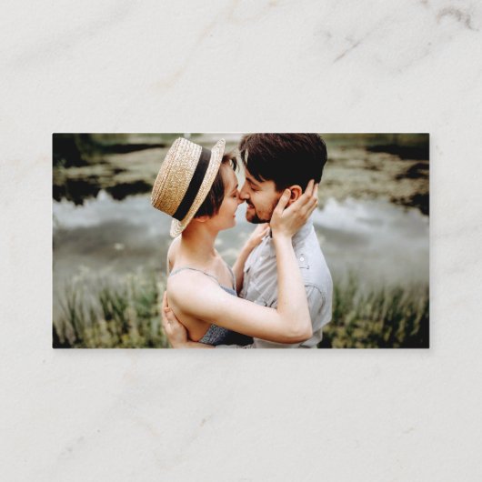 Brush Script Wedding Website QR Foto Sage Green Begleitkarte (Rückseite)