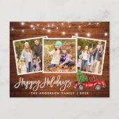 Brush Script Wohn Lights Lights LKW 3 Foto Urlaub Postkarte (Vorderseite)