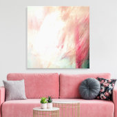 Brush Stroke Abstrakt Canvas Print Leinwanddruck (Insitu (Wohnzimmer))