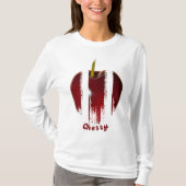Brush Stroke "Cherry" Frucht T-Shirt (Vorderseite)