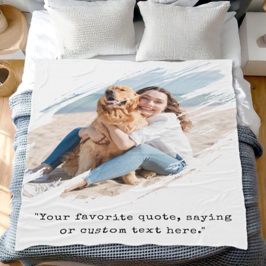 Brush Stroke Custom Foto Fleecedecke