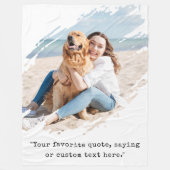 Brush Stroke Custom Foto Fleecedecke (Vorderseite)