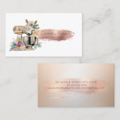 Brush Stroke Pastry Floral Mixer Visitenkarte (Vorne/Hinten)