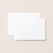 Brush Stroke Silver Foil DANKEN SIE Hochzeit | FOT Folienkarte (Rückseite mit Umschlag)