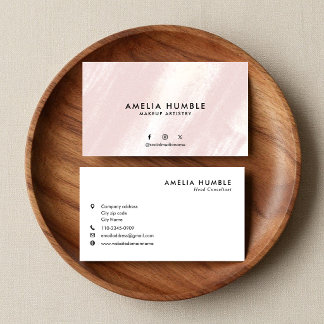 Brush Stroke Texture Modern Business card template Visitenkarte
