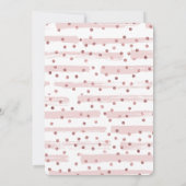 Brush Strokes & Confetti Rose Gold ID511 Einladung (Rückseite)