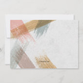 Brush Strokes Foto Abschluss Einladung (Rückseite)