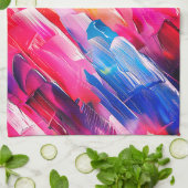 brush strokes pattern 2 geschirrtuch (Gefaltet)