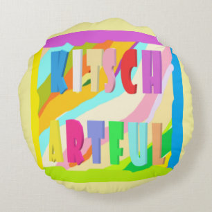 Brush Teeth Hair Wash Fan Spaß Kinder helles Desig Rundes Kissen