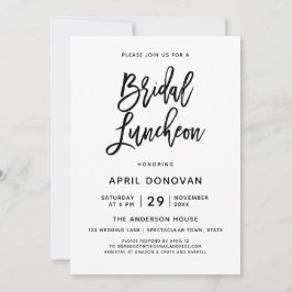 Brush Typografie Bridal Luncheon Einladung