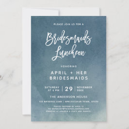 Brush Typografie Bridesmaids Luncheon Einladung