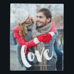 Brush Typografie "Liebe" Puzzle<br><div class="desc">Schöne Pinseltypografie personalisiertes Design.</div>