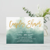 Brush Typografie Paare Dusche Einladung (Stehend Vorderseite)