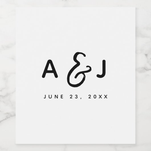 Brush Typografie Weinetikett (Einzelnes Label)