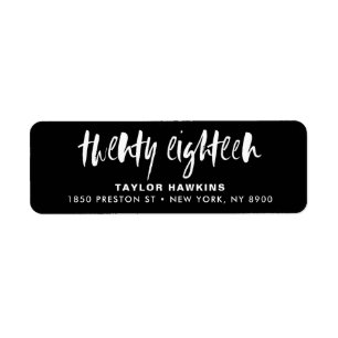 Brush Typografy Abschluss Rücksendeadresse 2018