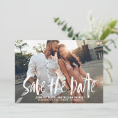 Brush Typografy Foto Ankündigung Datum freihalten (Stehend Vorderseite)