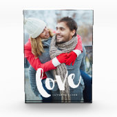 Brush Typografy Liebe Fotoblock (Vorderseite)